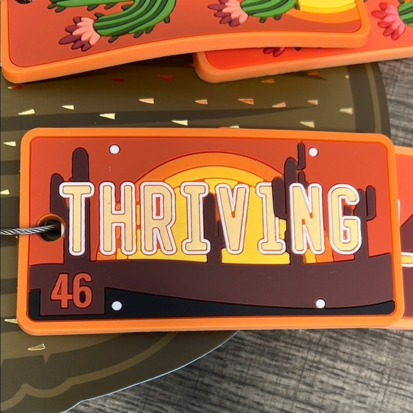 Luggage Tags | Cactus 🌵 & License Plate Style “Thriving” & “Fearless” 🌅 - Picture 4 of 6